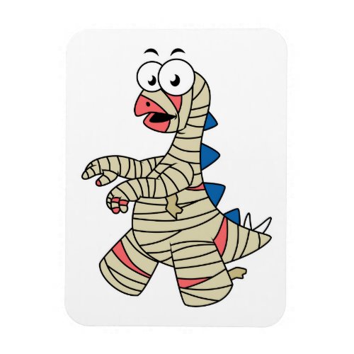 A Cartoon Stegosaurus Dressed Up As A Mummy Magnet