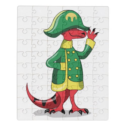A Cartoon Tyrannosaur Rex Dressed As Napoleon Jigsaw Puzzle