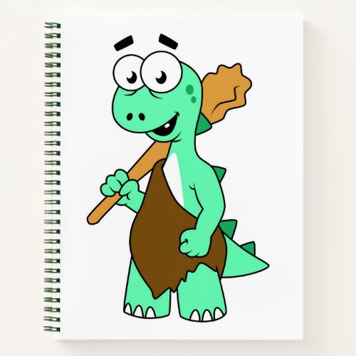 A Cartoon Tyrannosaurus Rex Caveman Notebook