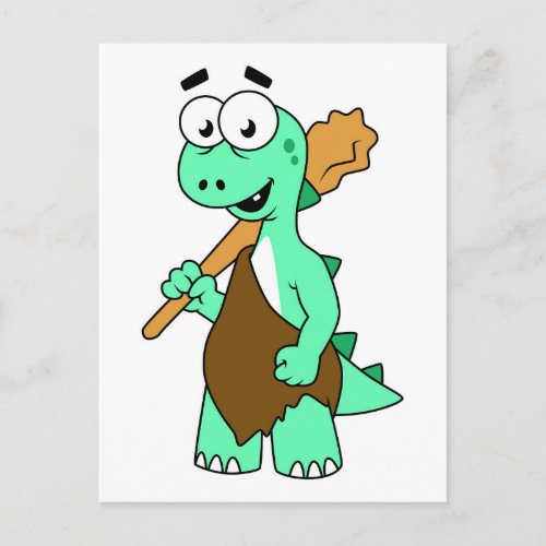 A Cartoon Tyrannosaurus Rex Caveman Postcard