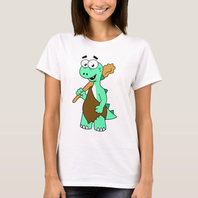 A Cartoon Tyrannosaurus Rex Caveman. T-Shirt (Front)
