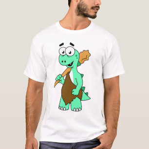 A Cartoon Tyrannosaurus Rex Caveman. T-Shirt