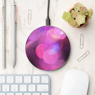 A Cascade of Purple Sparkles Wireless Charger