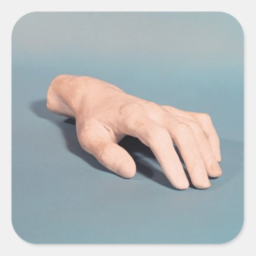 A cast of the hand of Frederic Chopin Square Sticker
