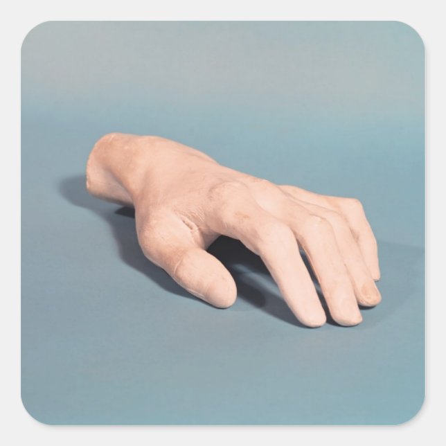 A cast of the hand of Frederic Chopin Square Sticker (Front)