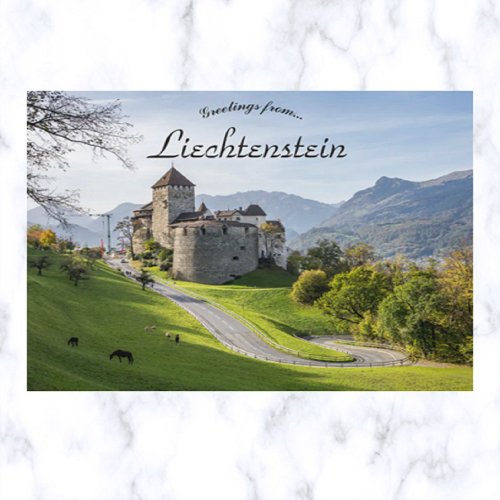 A Castle in Vaduz Liechtenstein Postcard