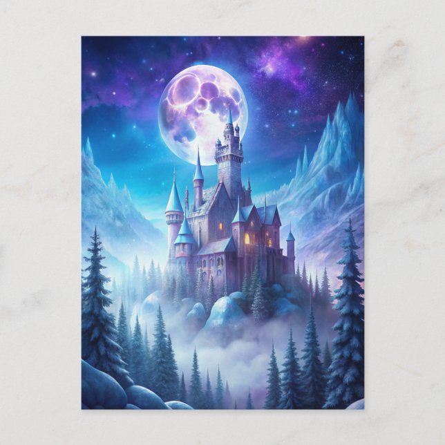 A Castle in Winter Postcard (Front)