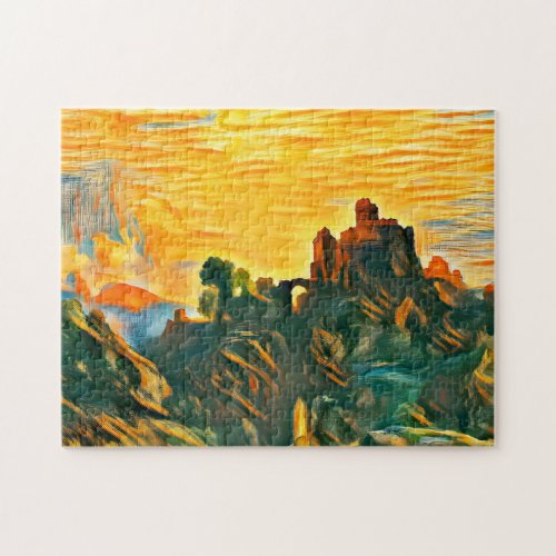 A castle on a hill  jigsaw puzzle