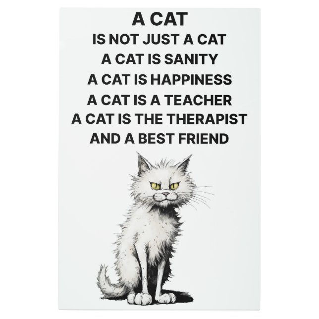 A Cat 24"x 36" Metal Sign (Front)
