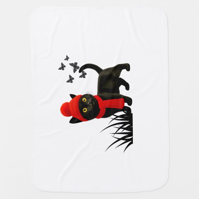 a cat baby blanket (Front)