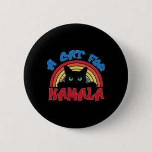 A Cat For Kamala Pets For Kamala Harris Tees Desig Button