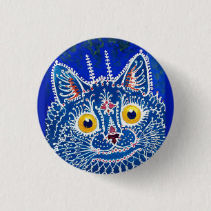 A cat in gothic style by Louis Wain Button