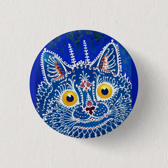 A cat in gothic style by Louis Wain  Button (Front)