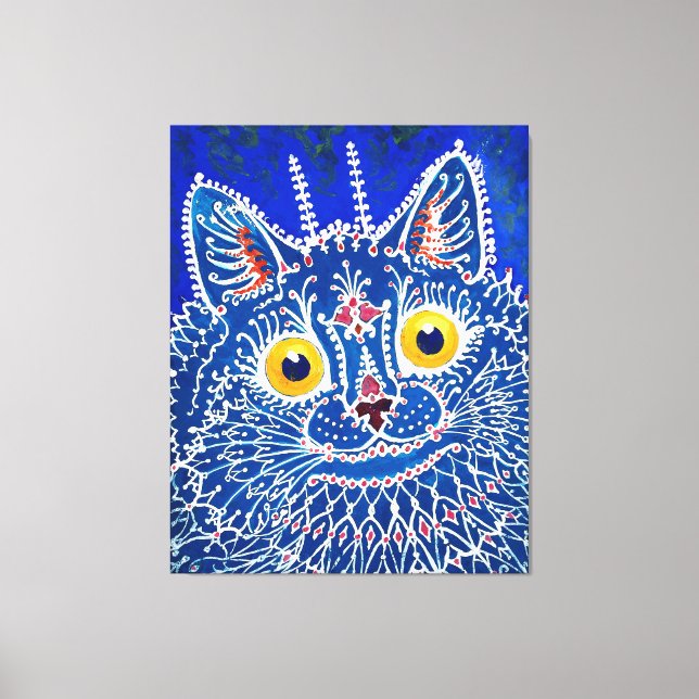 A cat in gothic style by Louis Wain  Canvas Print (Front)