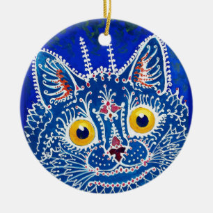 A cat in gothic style by Louis Wain Ceramic Ornament