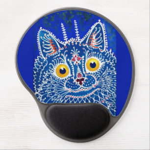 A cat in gothic style by Louis Wain Gel Mouse Pad