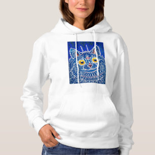 A cat in gothic style by Louis Wain Hoodie