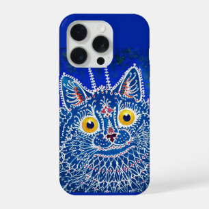 A cat in gothic style by Louis Wain iPhone 15 Pro Case