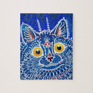 A cat in gothic style by Louis Wain  Jigsaw Puzzle