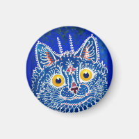 A cat in gothic style by Louis Wain