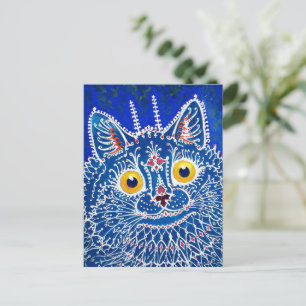 A cat in gothic style by Louis Wain  Postcard