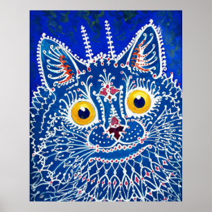 A cat in gothic style by Louis Wain Poster