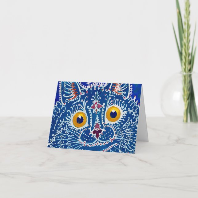 A Cat in Gothic Style by Louis Wain Thank You Card (Front)