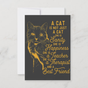 A Cat Is Not Just A Cat Cat Lover Cute Kitten Owne Thank You Card