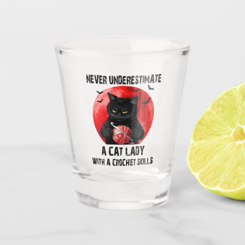 A Cat Lady Cute Shot Glass Gifts 