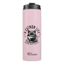 A cat mom life begins with coffee, Custom name