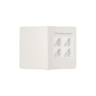 A cat owners passport, white cats passport holder
