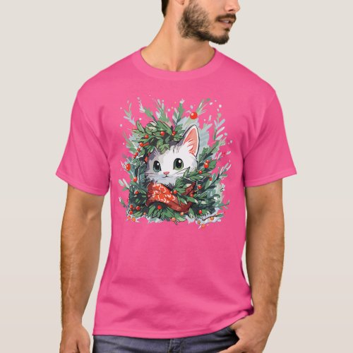 A cat ready for the winter season T_Shirt