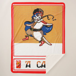 A Cat Sherpa Blanket