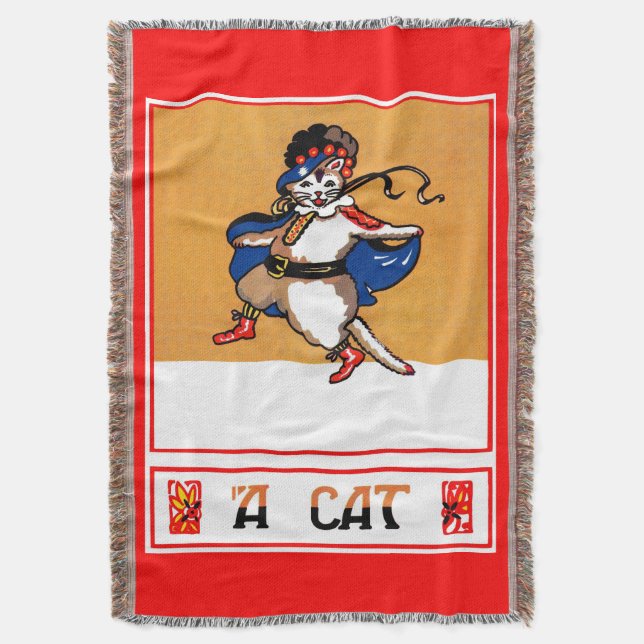 A Cat Throw Blanket (Front Vertical)
