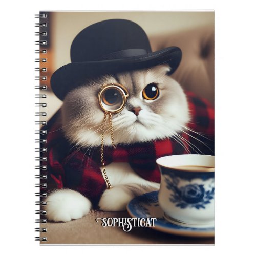 A Cat Wearing a Monocle Notebook