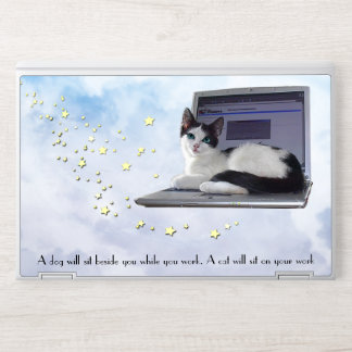 A cat will sit on your work 😸 skin for laptop 