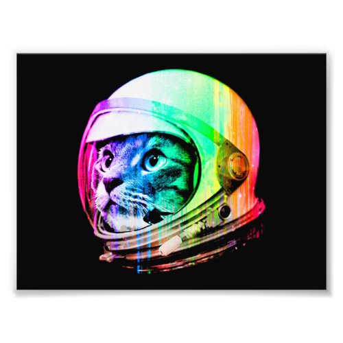 A cat with an astronaut dream photo print