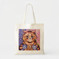 A Cat with her Kittens by Louis Wain Tote Bag