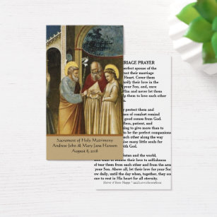Marriage Prayer Business Cards Templates Zazzle A Catholic Wedding Prayer Favor Holy Card