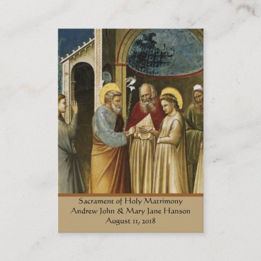 Customizable A Catholic Wedding Prayer Favor Holy Card
