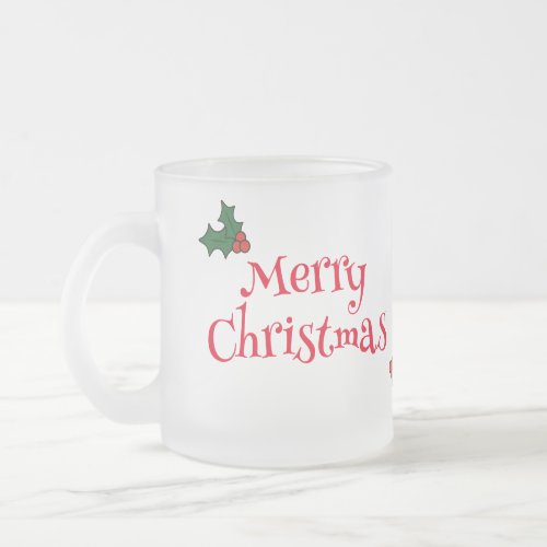 A Cats Magical Christmas Morning  Frosted Glass Coffee Mug