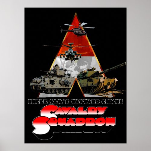 A Cav Squadron retro_movie styled poster