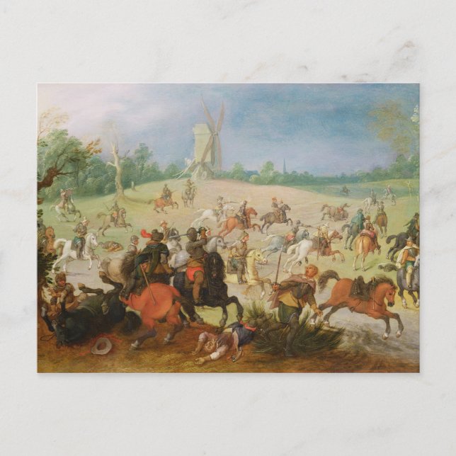 A cavalry battle postcard (Front)