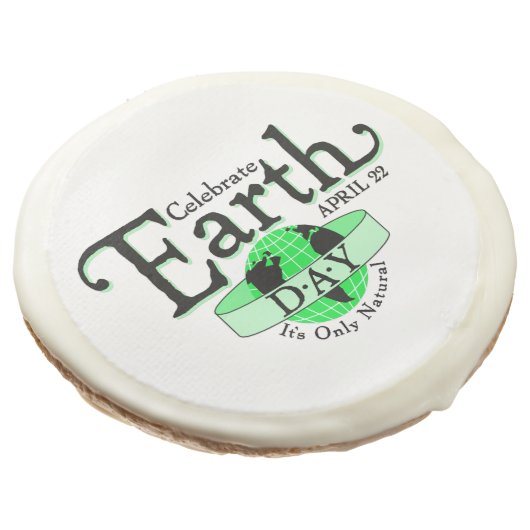 A Celebrate Earth Day Sugar Cookie (Angled)