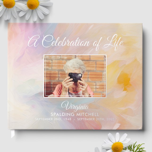 A Celebration of Life Funeral Memorial Service Foil Guest Book (Creator Uploaded)