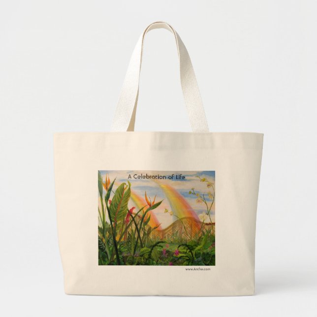 A Celebration of Life Large Tote Bag (Front)