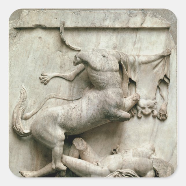 A Centaur triumphing over a Lapith Square Sticker (Front)