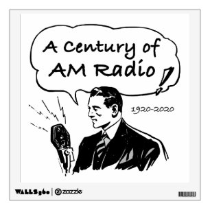 A Century of AM Radio Broadcasting Wall Sticker