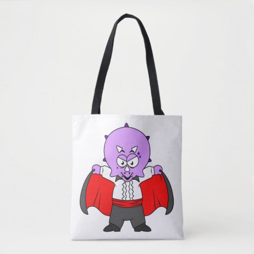 A Ceratops Dinosaur Dressed Up As Count Dracula Tote Bag