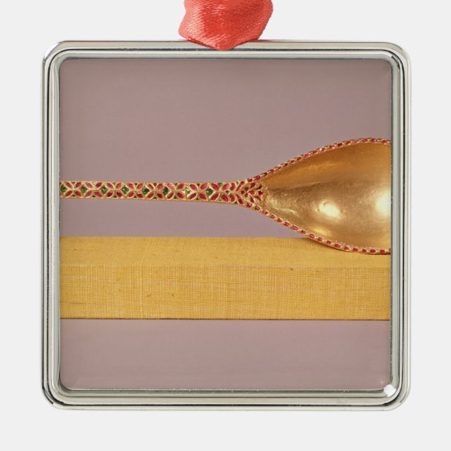 A ceremonial spoon metal ornament (Front)